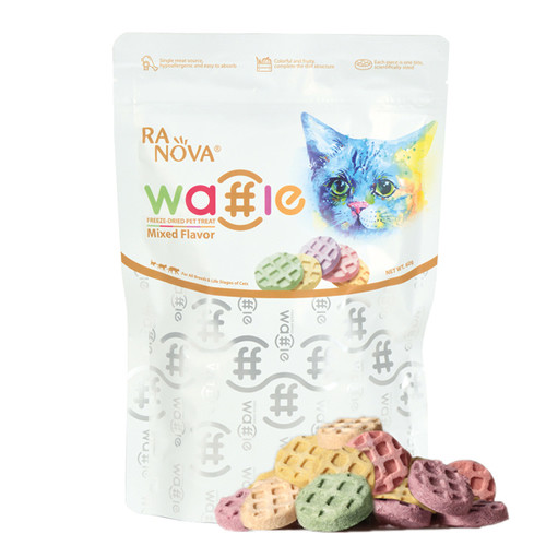 Ranova Kediler için Dondurularak Kurutulmuş Etli Waffle 60 gr