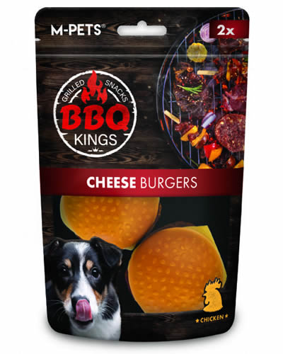 M-PETS BBQ KINGS CHEESE BURGERS CHICKEN 130Gr