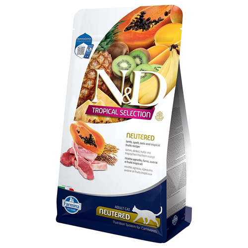 ND Cat Tropical Kısırlaştırılmış Kuzulu Kedi Maması 10 Kg