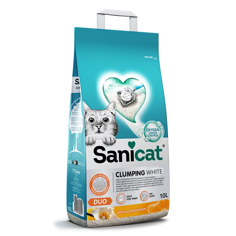 Sanicat Duo Vanilya Ve Mandalinalı Kedi Kumu 10 Lt