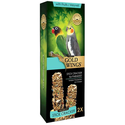 Gold Wings Premium Paraket Kraker Meyveli 2X60 GR