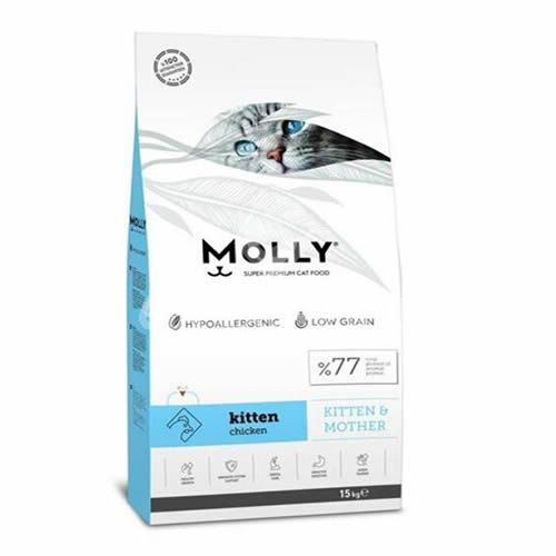 Molly Tavuklu Yavru Kedi Maması 15 Kg
