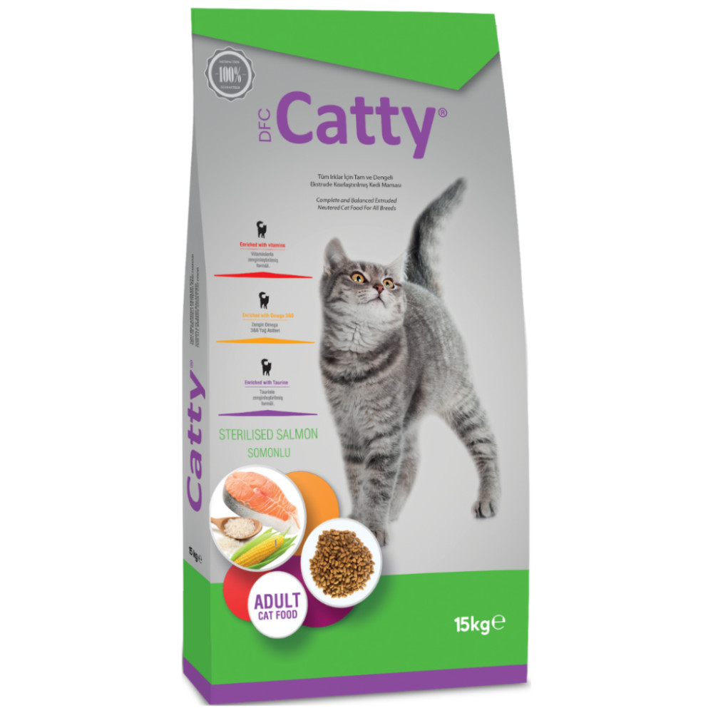 Catty Sterilised Somonlu Kısırlaştırılmış Kedi Maması 15 kg 