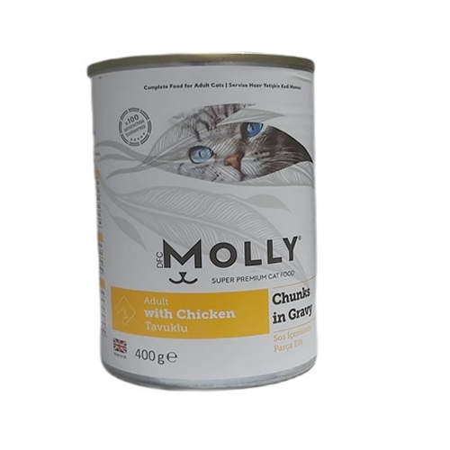 Molly Sos İçindeTavuk Etli Kedi Konservesi 400 Gr