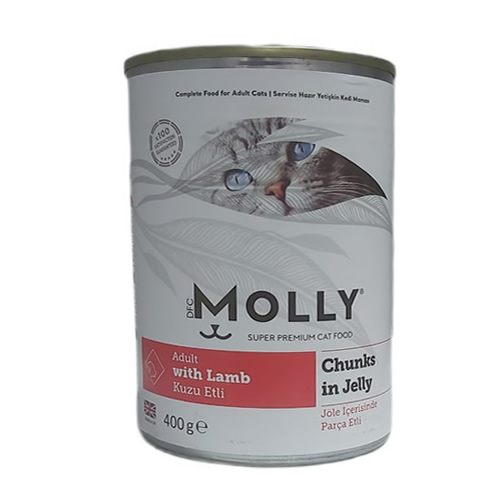 Molly Kuzu Etli Kedi Konservesi Jöle İçinde Parca Etli 400 Gr