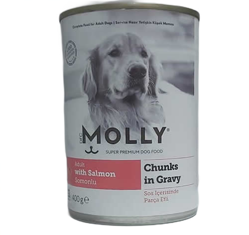 Molly Somonlu Köpek Konservesi Sos İçinde Parca Etli 400 Gr