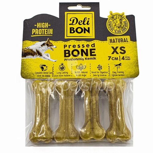 Delibon Deri Pres Kemik Natural 12 Cm/4 Ad