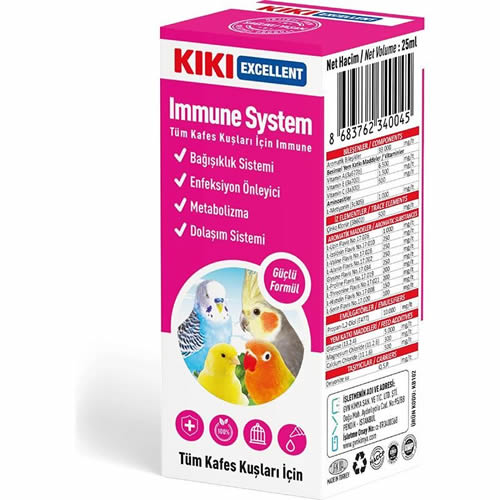 Kiki Excellent Immune System Kuş Bağışıklık Güçlendirici 25ml