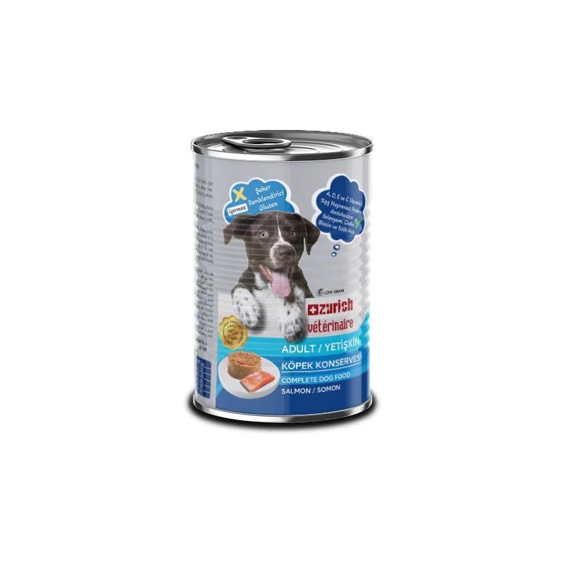 Zurich Veterinaire Pate Somonlu Yetişkin Köpek Konservesi 415 gr