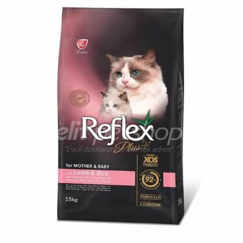 Reflex Plus Mother/Baby Kuzulu Yavru, Hamile ve Emziren Kedi Maması 15 KG