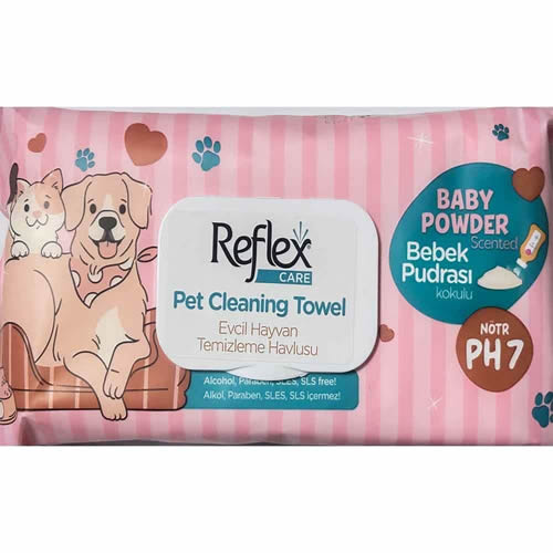 Reflex Care Evcil Hayvanlar İçin Temizlik Havlusu 50 Li