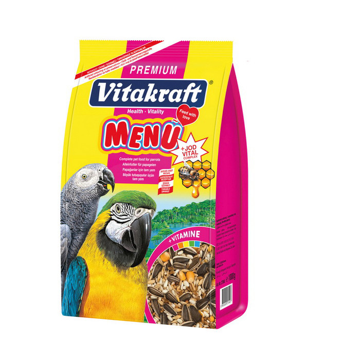 Vitakraft Papağan Menu Premium+Jodvital 1 KG