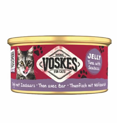 Voskes Ton Balıklı ve Levrekli Kedi Konservesi   85GR