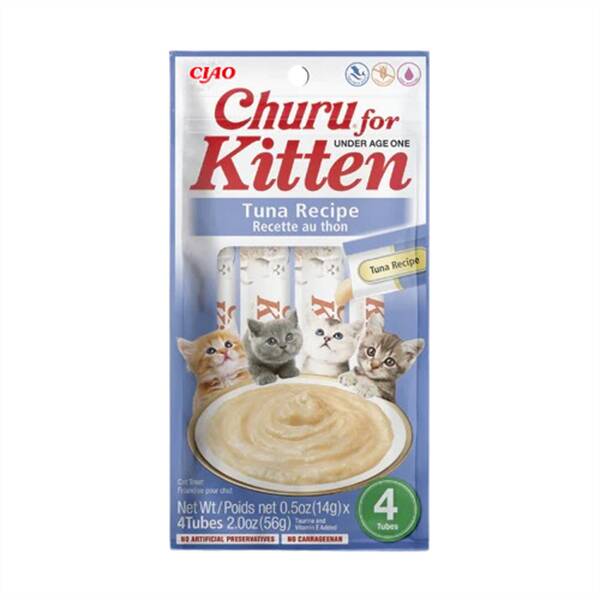Ciao Churu Cream Kitten Ton Balıklı Yavru Kedi Kreması 4x14 Gr